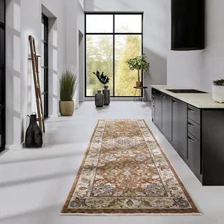 Villeroy & Boch Egon - Orientalischer Wohnzimmerteppich - Klassischer Fransenteppich für Wohnzimmer, Schlafzimmer, Klassisch