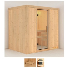 Bild Sauna »Finja«, (Set), ohne Ofen beige