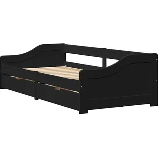 vidaXL Tagesbett mit 2 Schubladen ohne Matratze IRUN Schwarz 90x200cm - Schwarz