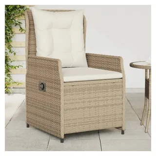 vidaXL Gartensessel 55 x 68,5 x 32,5 cm beige 2 St.