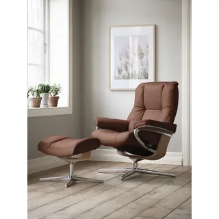 Stressless® »Mayfair« Set, Relaxsessel mit Hocker, mit Hocker, mit Cross Base, Größe S, M & L, Holzakzent Eiche braun