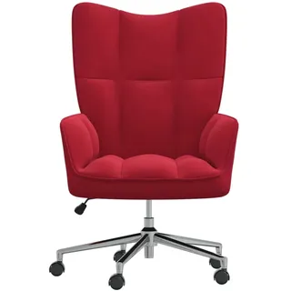 vidaXL Relaxsessel Weißrot Samt Modell 13