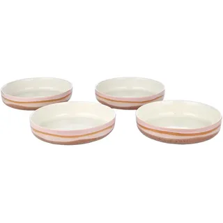 Butlers Pastateller 4er-Set Medley 1L , Rosa , Keramik , 21x4.8x21 cm , Geschirr, Teller, Pastateller