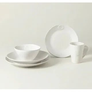 Costa Nova Kombiservice , Hellgrau , Keramik , 5-teilig , 360 ml,520 ml , Geschirr, Geschirrsets, Kombiservice