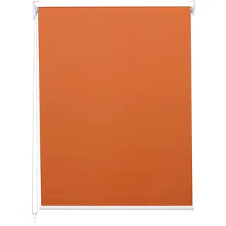 Rollo HWC-D52, Fensterrollo Seitenzugrollo Jalousie, 60x160cm Sonnenschutz Verdunkelung blickdicht orange - Orange