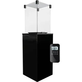 Kratki Gaskamin PATIO Glas Schwarz automatische Steuerung 8,2kW – Schwarz