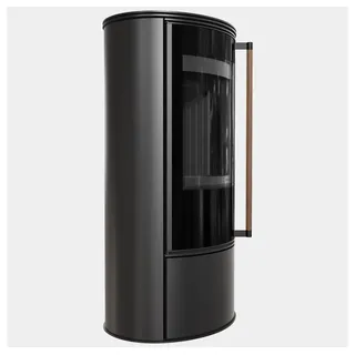 ERIK Ø 150 5,5 kW Schwarz mit Jatoba-Holz-Griff