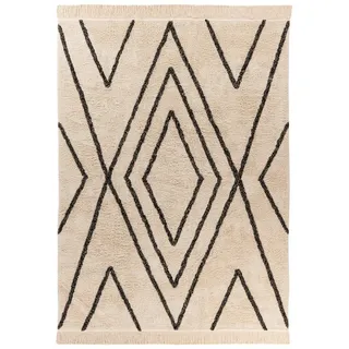 Kayoom Teppich Kayoom "Mylen 525", beige Creme, schwarz), B:80cm H:20mm L:150cm, Baumwolle, Teppiche, Teppich