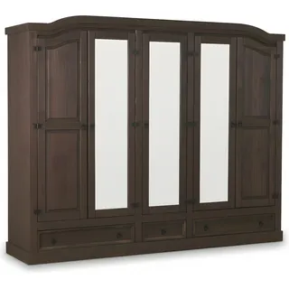 VCM Kleiderschrank New Mexico 243 x 193 x 57 cm Braun
