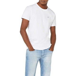 Tommy Jeans T-Shirt in Melange-Optik, Weiss, S