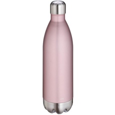 cilio Trinkflasche Edelstahl | 1 Liter | roségold | auslaufsicher | Thermosflasche auch für kohlensäurehaltige Getränke | hält bis zu 18h warm und 24h kalt, 544169