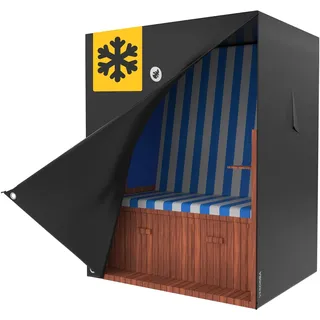 VERDOBA - Premium Strandkorb Schutzhülle Winterfest 600D Oxford - 100 x 135 x 160 cm große Strandkorb Schutzhülle - wasserdichte Strandkorbhülle mit YKK Reißverschluss & UV-Schutz