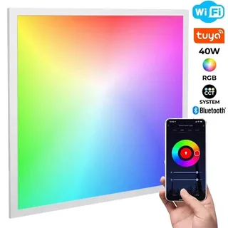 Tuya LED Panel 600x600 40W 4400lm RGB+CCT WLAN+Bluetooth App-Dimmer