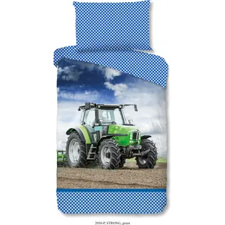 Muller Textiles Good Morning Kinder Bettwäsche Traktor Grün 140 x 200 cm + 70 x 90 cm