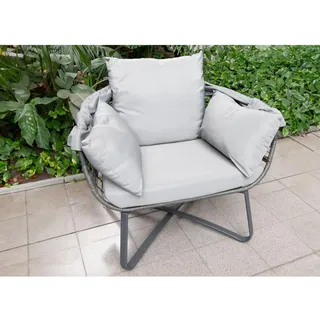 Egg Chair Loungesessel 110x156cm mit faltbarem Dach sessel Outdoor Gartenstuhl