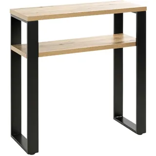 Haku-Möbel Eiche Konsolentisch 70,0 x 28,0 x 75,0 cm schwarz
