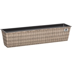 Bild von Blumenkasten Polyrattan 80 x 18 x 19 cm natur