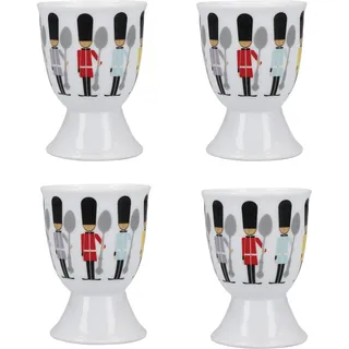 KitchenCraft Eierbecher 4er-Set, Porzellan