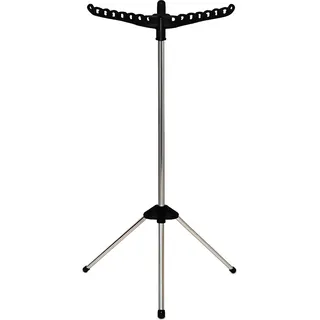 relaxdays Bügelwäscheständer für 27 Kleiderbügel - Silber