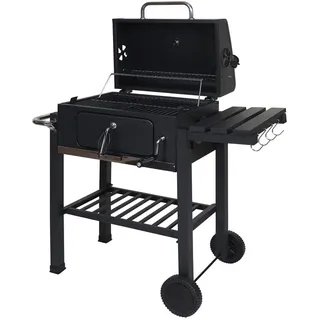 MCW Grillwagen Schwarz , Metall , 100x110x51 cm , Grills, Holzkohlegriller