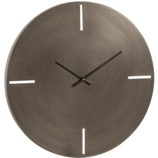 J-Line Runde Uhr - Metall - Dunkelgrau - klein - Ø 50,5 cm - Wohnaccessoires