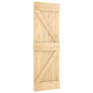 vidaXL Tür NARVIK Natur 70 x 210 cm Massivkiefer - Braun