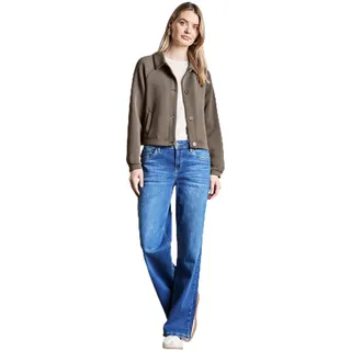 STREET ONE Damen A322585 Silk-Look Jacke, Muddy Brown, 42 EU