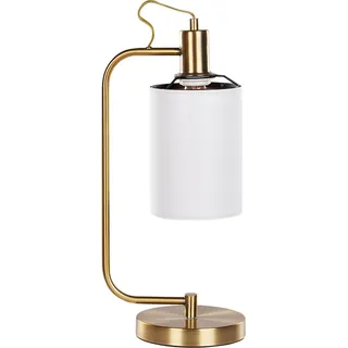 BELIANI Tischlampe Kupferfarben / Weiß aus Leinen u. Eisen 46 cm Modern Elegant für Wohnzimmer Schlafzimmer Flur - Kupfer, Weiß