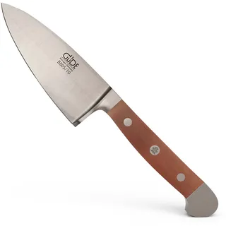GÜDE Solingen - Hartkäsemesser Käsemesser geschmiedet, 10 cm, Birnenholz, ALPHA BIRNE, Doppelkropf, Handmade Germany
