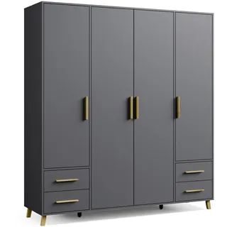 Rauch »Kleiderschrank Schrank Garderobe Wäscheschrank Shinjo in 3 verschiedenen Ausstattungen BASIC/CLASSIC/PREMIUM, Griffe und Füße aus Massivholz mit 2 Schubladen MADE IN GERMANY,
