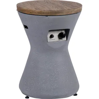 Dobar Outdoor-Feuerschale mit Gasflamme Conico Ø 48 cm Grau