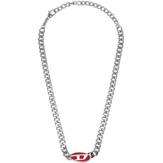 Diesel Herren-Halskette 2-farbig Edelstahl Silber