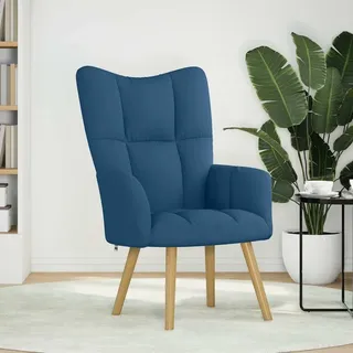 vidaXL Relaxsessel Blau Stoff - Blau