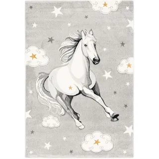 Pergamon Maui Kids Kinderteppich 160 x 230 cm Grau/Sterne