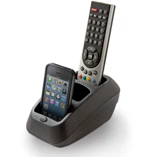 Snips TV-Fernbedienungshalter, Klimaanlagen, Smarthphones, Organizer, rutschfest, Farbe Schwarz, 16,5 x 9,5 x 7 Cm, Made in Italy.