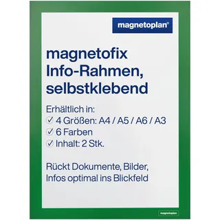 Magnetoplan Magnetrahmen selbstklebend Magnetofix grün A4, 2 St.