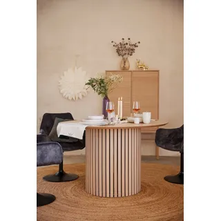 VCM DAHEIM Esstisch Linley Ø 120 cm Holz Braun