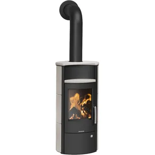 Oranier | Kaminofen | Pori 5 | 5 kW | Stahl Schwarz, Keramik Freddo