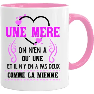 Tasse mit lustiger Botschaft und Zeichnung (Eine Mutter, man hat nur eine und es gibt keine zwei wie meine) | Geschenkidee Humor Mama Original Geburtstag Muttertag