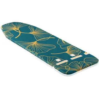Leifheit Bügeltischbezug Cotton Comfort S/M, Überzug Bügelbrett bis max. 125 x 40 cm, Bügelbrettbezug aus Molton-Polsterung, Klettfixierung, für Dampfstationen geeignet