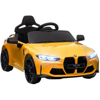 aiyaplay Kinder Elektroauto 12V Gelb (MP3, USB, LED, 2,4G-Fernbedienung)