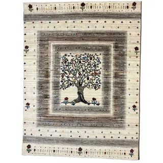 Cazaris Orientteppich , Grau, Naturfarben , Textil , rechteckig , 150x200 cm , für Fußbodenheizung geeignet, rutschfest, in verschiedenen Größen erhältlich , Teppiche und Böden, Teppiche, Orientteppiche