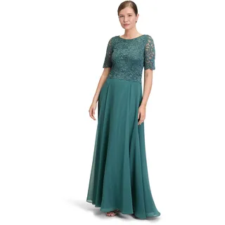 Vera Mont Damen Abendkleid mit Spitze 46, Dark Emerald