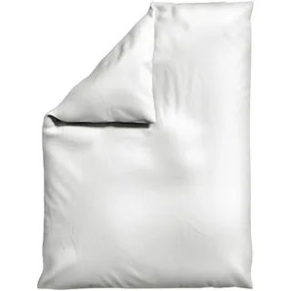 Schlafgut Bettdeckenbezug , Weiß , Textil , Uni , 155x220 cm , Textiles Vertrauen - Oeko-Tex®, AZO-frei, Bsci, Oeko-Tex® Standard 100 , pflegeleicht, atmungsaktiv, bügelleicht, schadstoffgeprüft, weiche und anschmiegsame Oberfläche, dicht gewebtes Garn , Heimtextilien, Bettwäsche & Leintücher, Bettwäsche, Satin-Bettwäsche