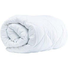 Komfortec Winterdecke 240x220 cm, 440gsm, warme Bettdecke für Winter, Decke Antiallergisch Blanket für 2 Personen, Weiß