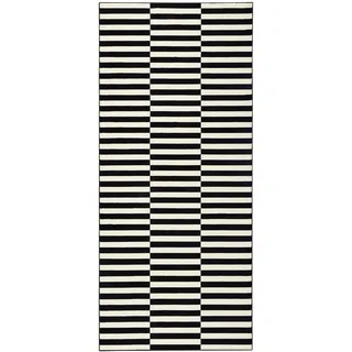 HANSE HOME Panel Teppichläufer 80 x 200 cm Schwarz/Creme