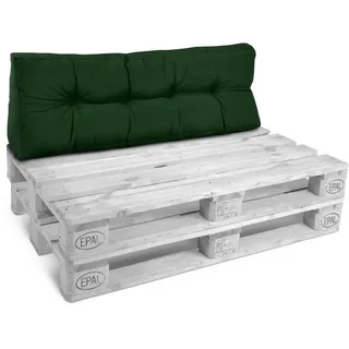 Beautissu Palettenkissen 120 x 40 x 10 cm Dunkelgrün 1 St.