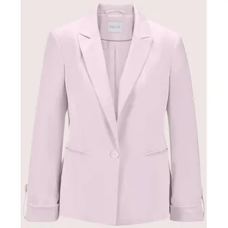 Jackenblazer MADELEINE "Kurzblazer Eleganter Einreiher mit Reverskragen", Damen, Gr. 40, rosa (perlrosa), Obermaterial: 60% Polyester PES. 38% Baumwolle CO. 2% Elasthan EL., Modern, tailliert, Blazer Jackenblazer, Eingearbeitete Leistentaschen