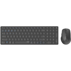 Rapoo Tastatur- und Maus-Set »9700M kabelloses Tastatur-Maus-Set, Bluetooth, 2.4 GHz, 1600 DPI«, grau