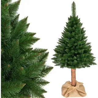 Künstlicher Weihnachtsbaum 190 cm – Fichte mit Holzstamm - Grün